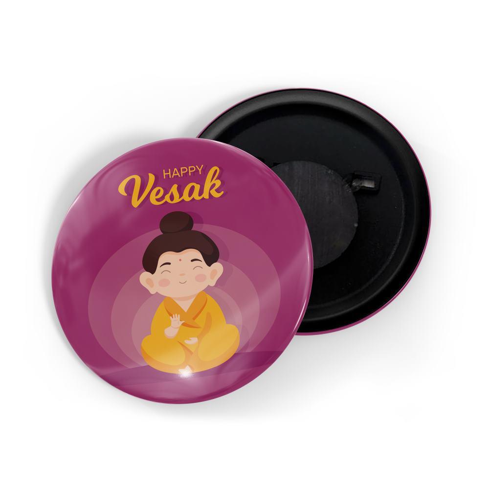 dhcrafts Fridge Magnet Purple Vesak Day D3 Glossy Finish Design Pack of 1